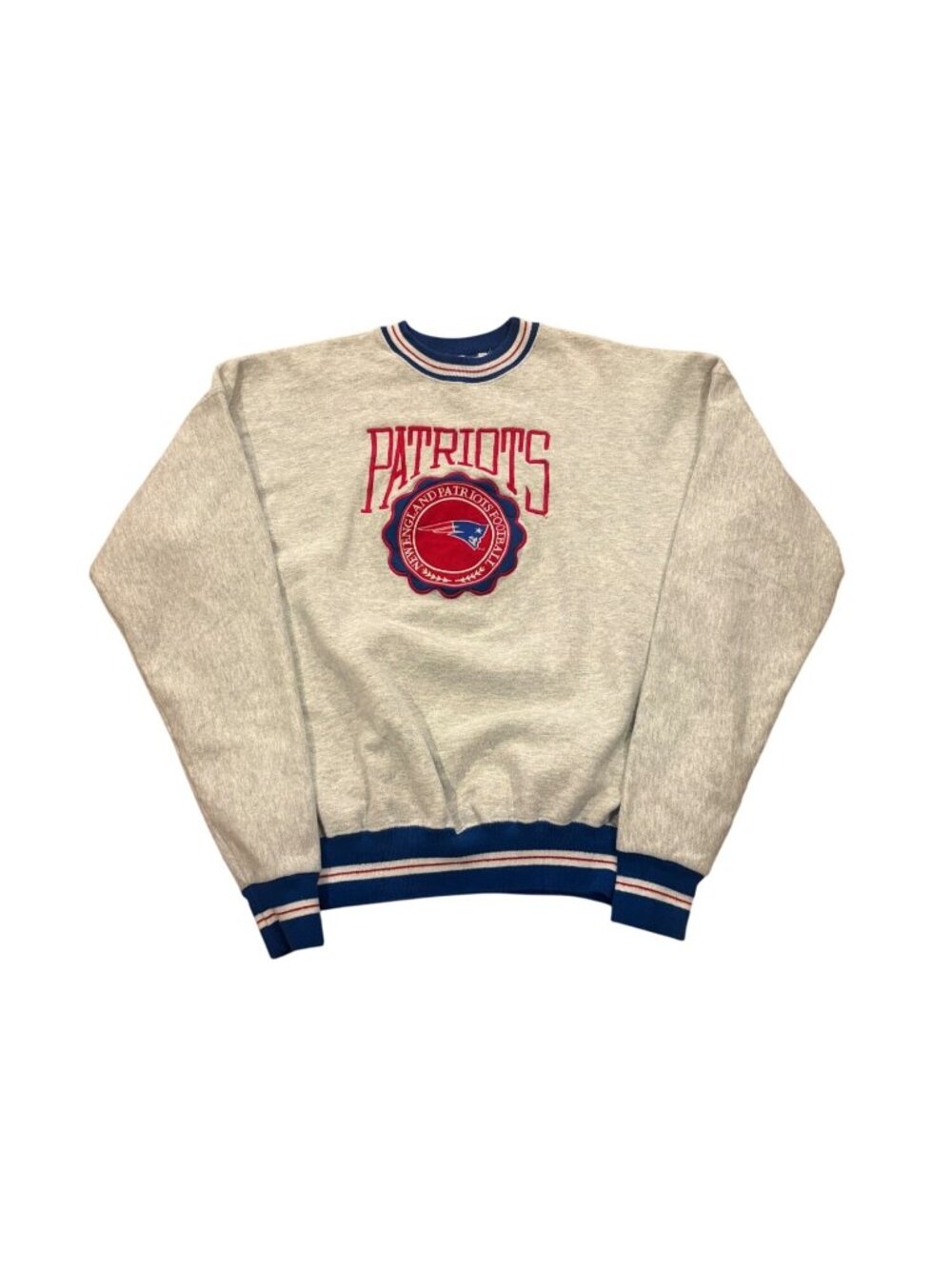 Vintage 90s Legends New England Patriots NFL Crewneck Sweatshirt Gray Men's XL